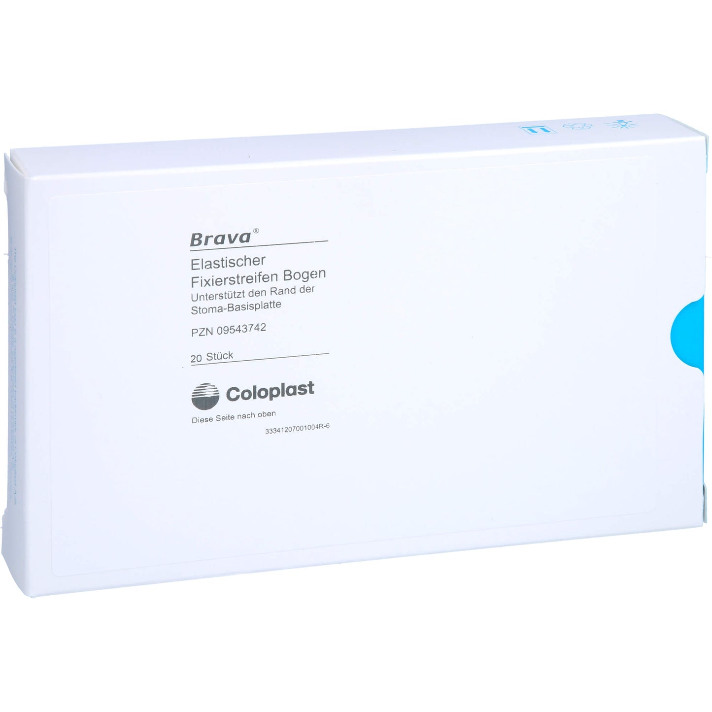 BRAVA elastischer Fixierstreifen gebogen 20 St