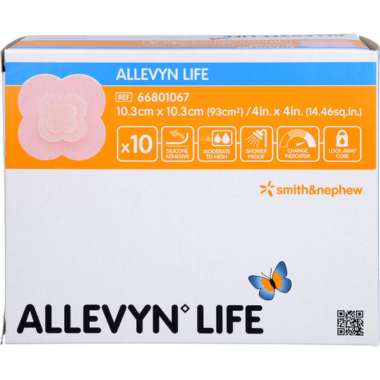 ALLEVYN Life 10,3x10,3 cm Silikonschaumverband 10 St