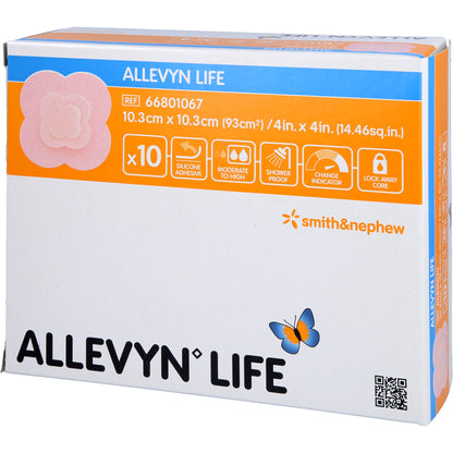 ALLEVYN Life 10,3x10,3 cm Silikonschaumverband 10 St