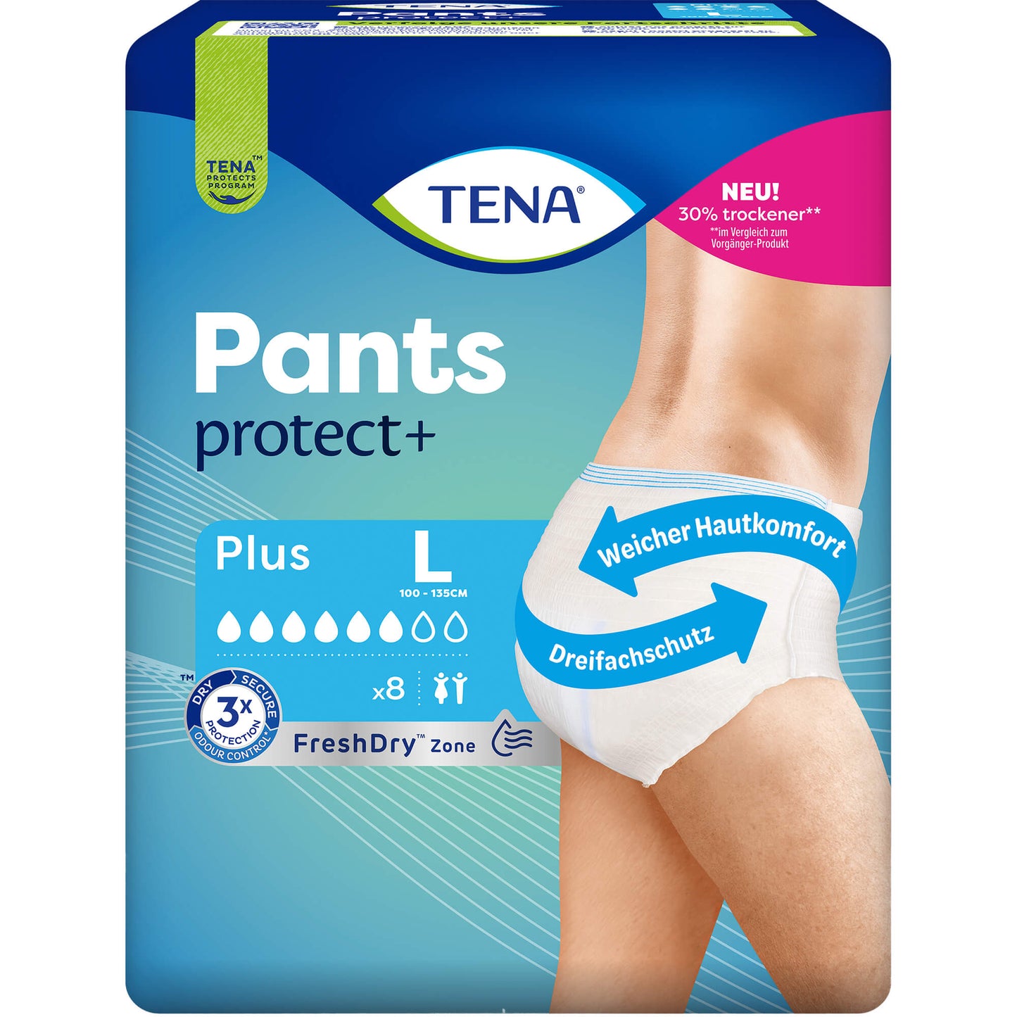 TENA PANTS Plus L bei Inkontinenz 8 St
