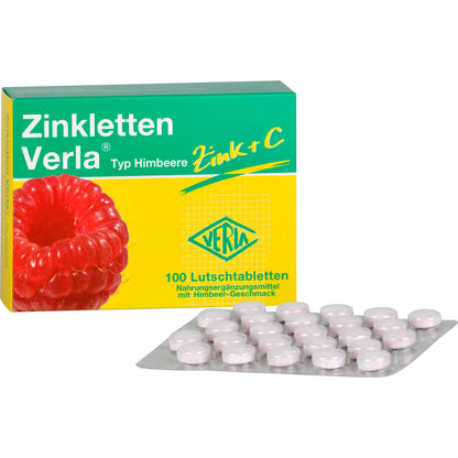ZINKLETTEN Verla Himbeere Lutschtabletten 100 St