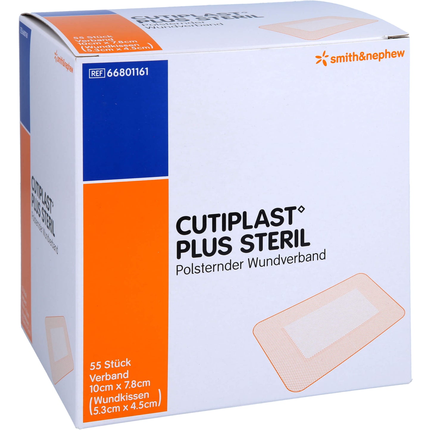 CUTIPLAST Plus steril 7,8x10 cm Verband 55 St