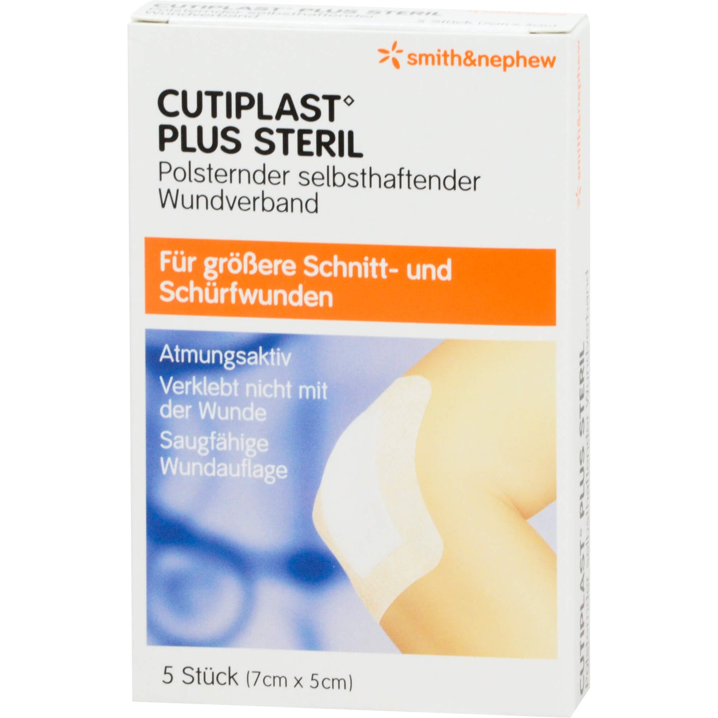 CUTIPLAST Plus steril 5x7 cm Verband 5 St