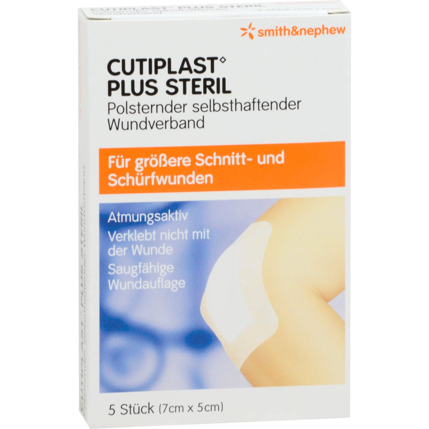 CUTIPLAST Plus steril 5x7 cm Verband 5 St