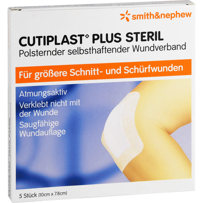 CUTIPLAST Plus steril 7,8x10 cm Verband 5 St