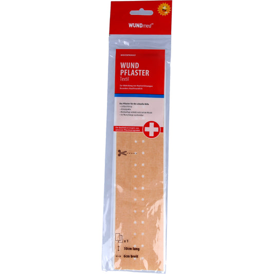 WUNDPFLASTER Textil 6 cmx0,5 m 1 St