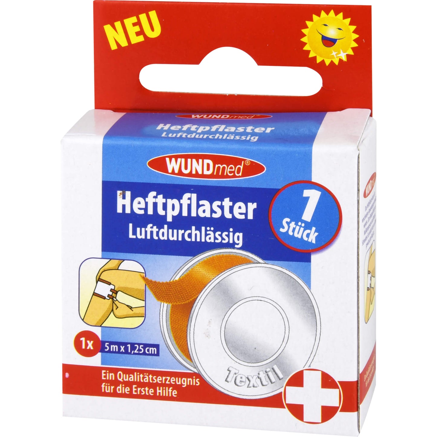 HEFTPFLASTER Textil 1,25 cmx5 m 1 St