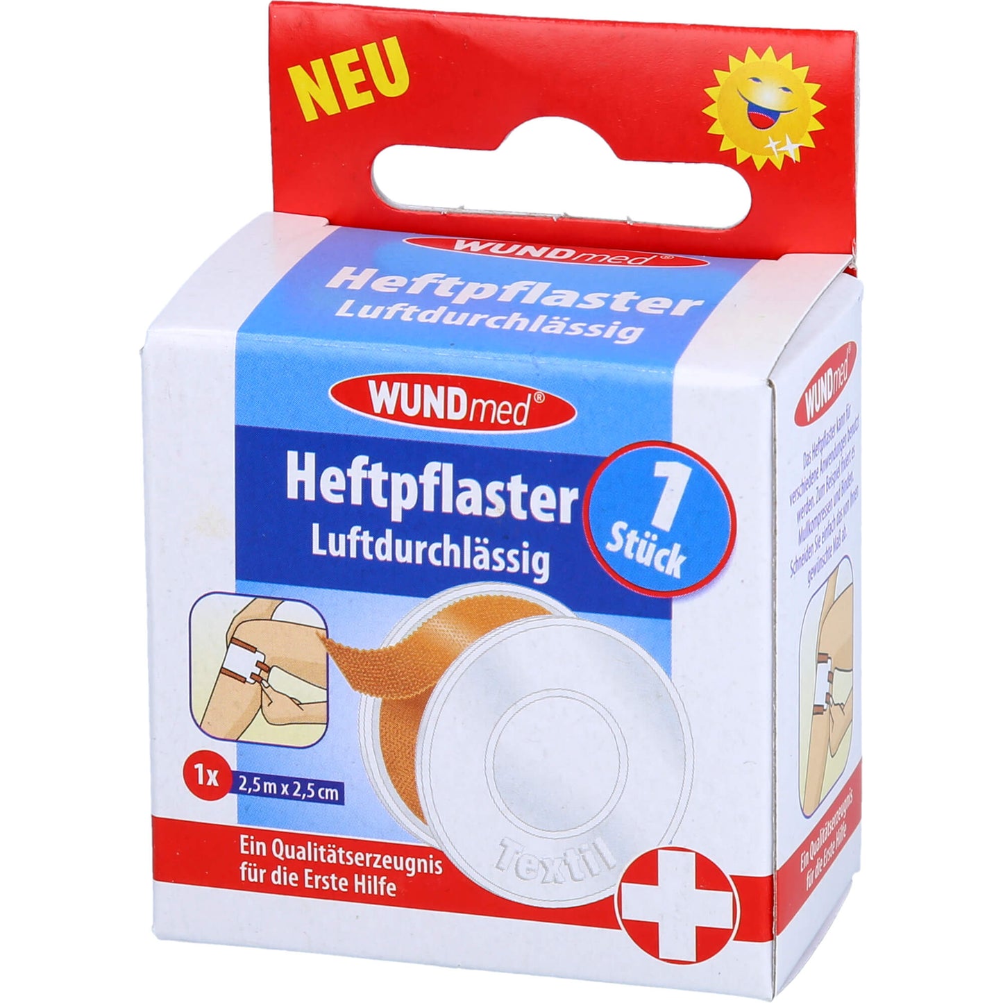 HEFTPFLASTER Textil 2,5 cmx2,5 m 1 St