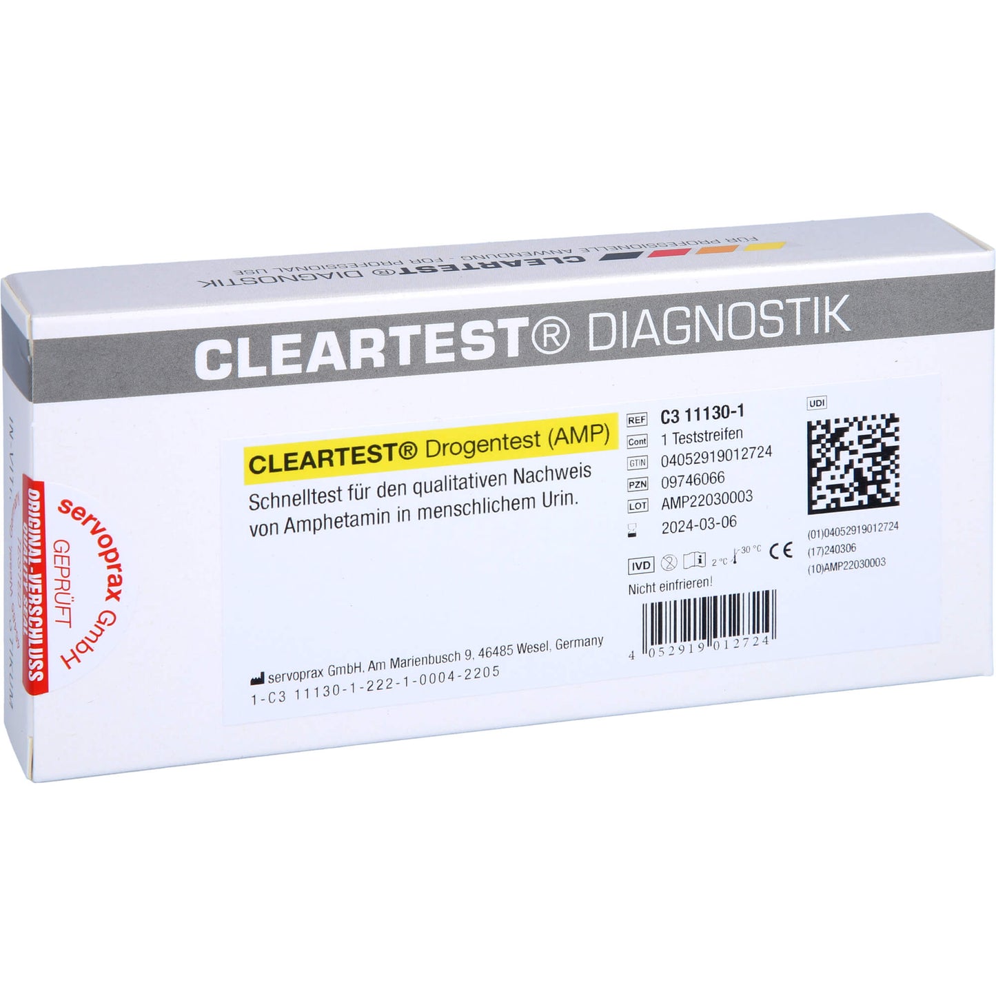 CLEARTEST Drogentest AMP Teststreifen 1 St