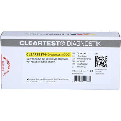 CLEARTEST Drogentest COC Teststreifen 1 St