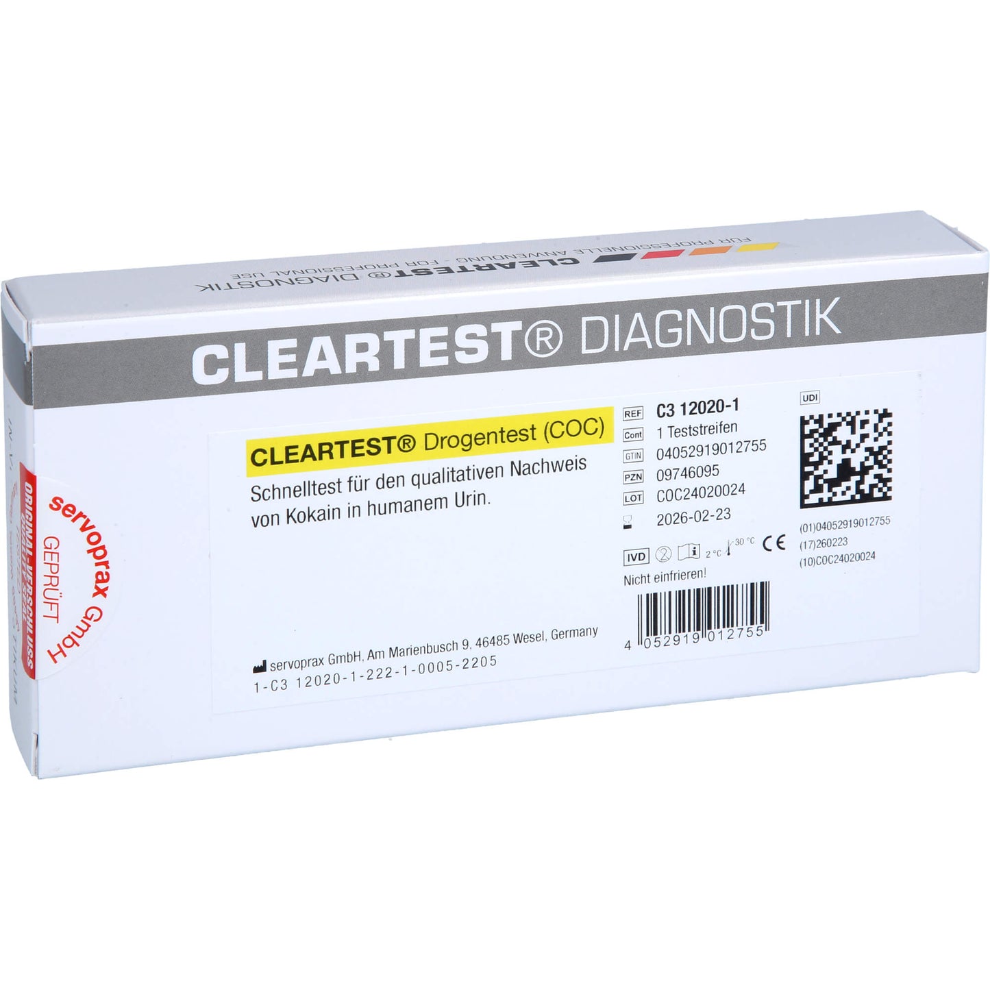 CLEARTEST Drogentest COC Teststreifen 1 St