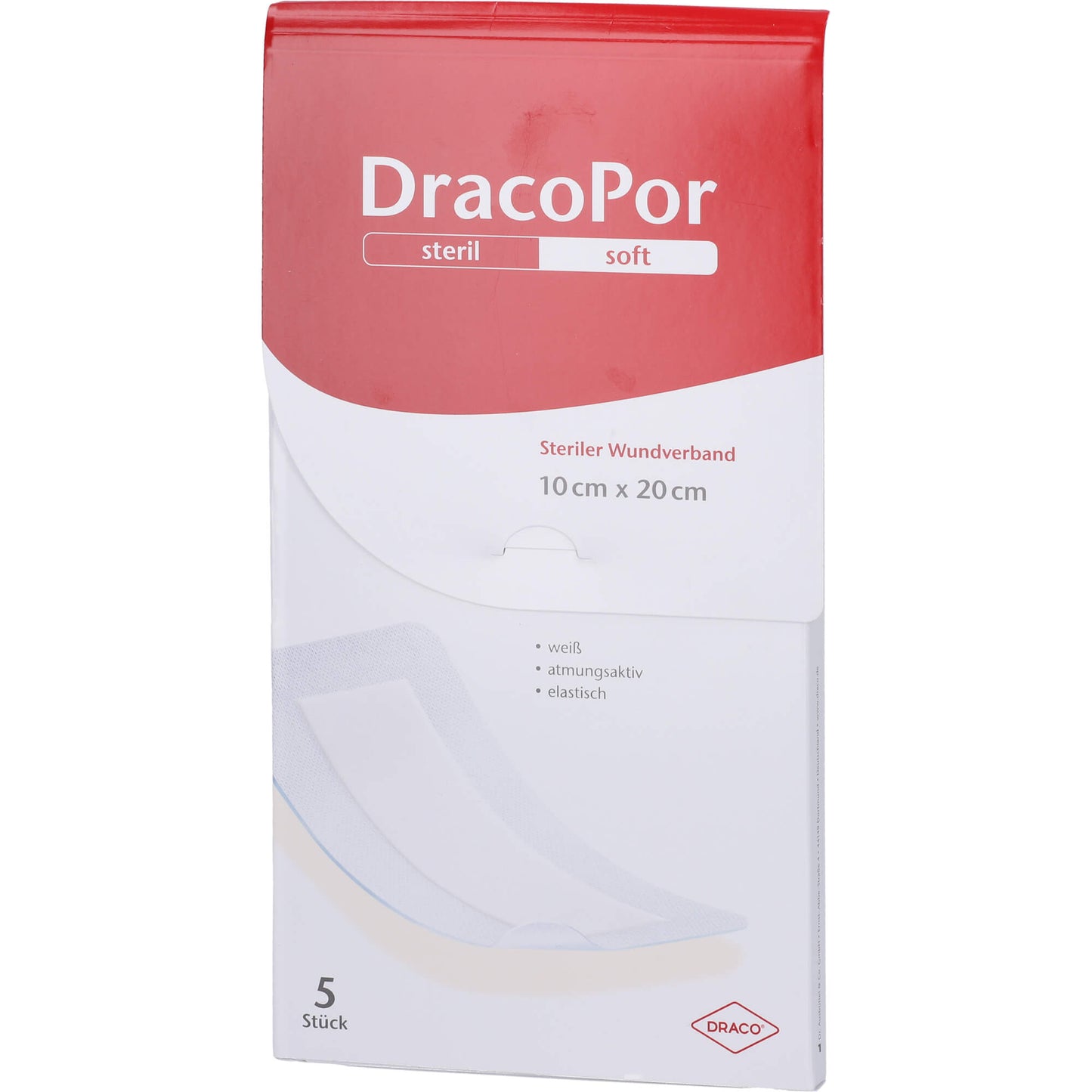 DRACOPOR Wundverband 10x20 cm steril 5 St