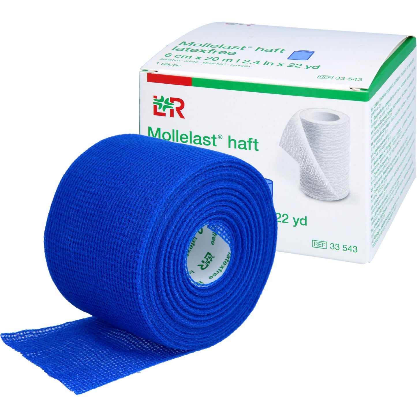 MOLLELAST haft Binden latexfrei 6 cmx20 m blau 1 St