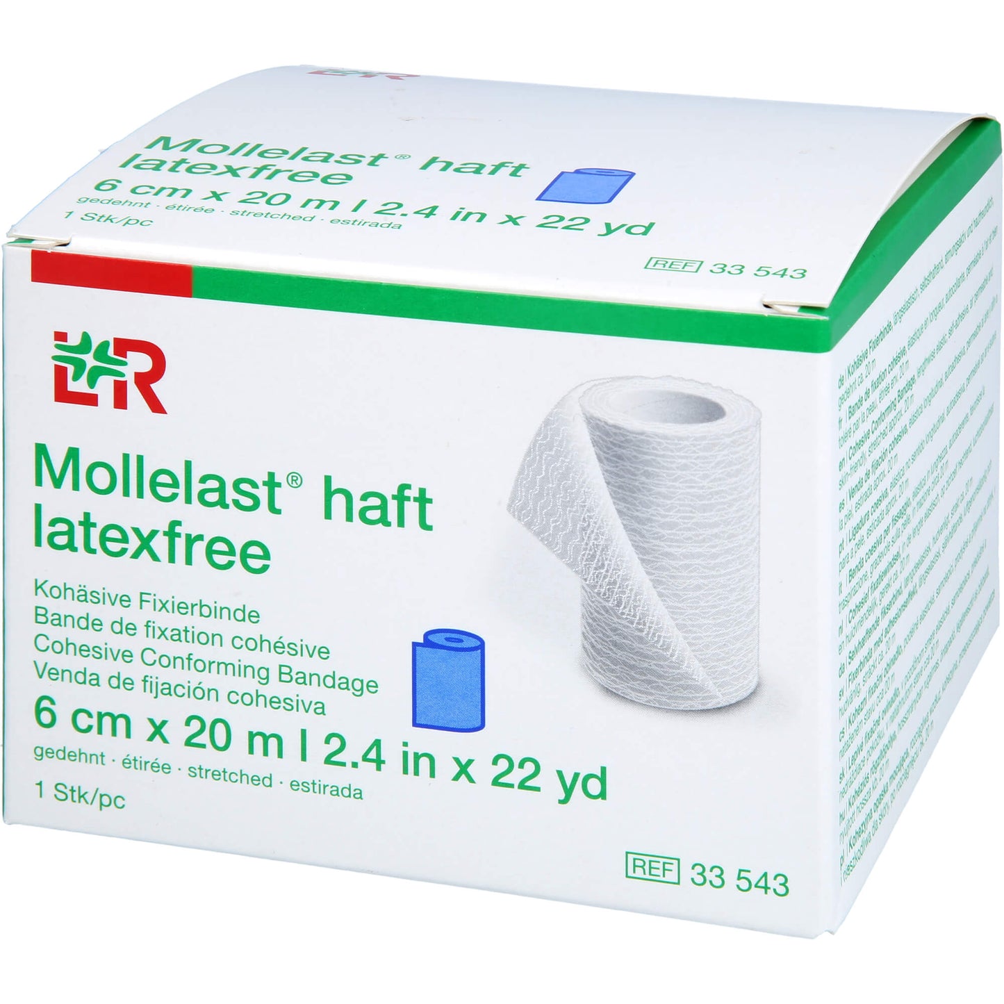 MOLLELAST haft Binden latexfrei 6 cmx20 m blau 1 St
