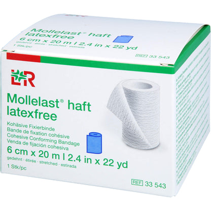 MOLLELAST haft Binden latexfrei 6 cmx20 m blau 1 St