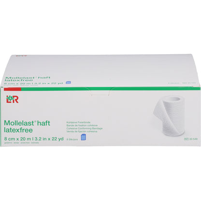 MOLLELAST haft Binden latexfrei 8 cmx20 m blau 6 St