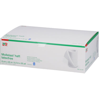 MOLLELAST haft Binden latexfrei 8 cmx20 m blau 6 St