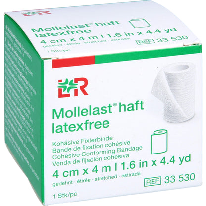 MOLLELAST haft Binden latexfrei 4 cmx4 m weiß 1 St