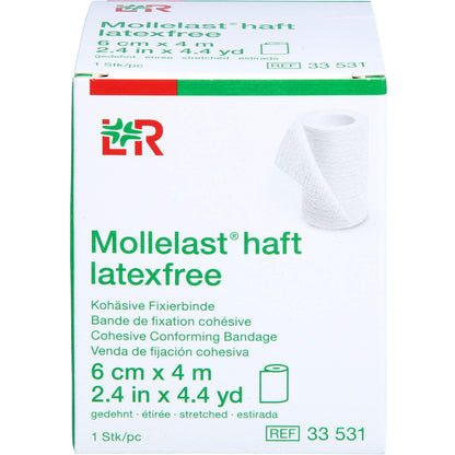 MOLLELAST haft Binden latexfrei 6 cmx4 m weiß 1 St