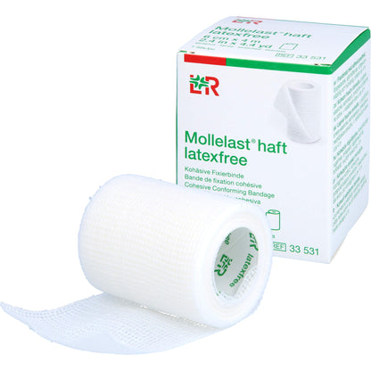 MOLLELAST haft Binden latexfrei 6 cmx4 m weiß 1 St