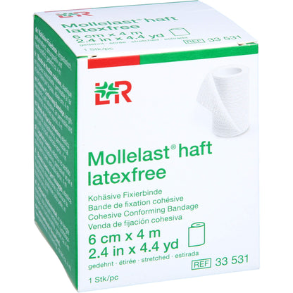 MOLLELAST haft Binden latexfrei 6 cmx4 m weiß 1 St