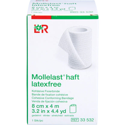 MOLLELAST haft Binden latexfrei 8 cmx4 m weiß 1 St
