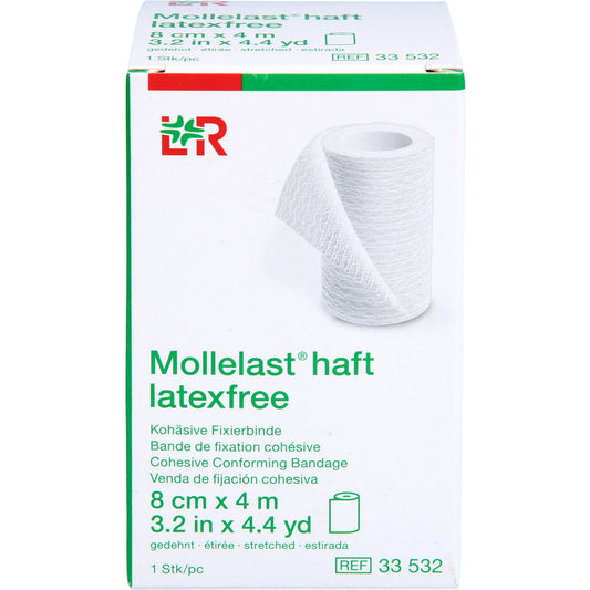 MOLLELAST haft Binden latexfrei 8 cmx4 m weiß 1 St