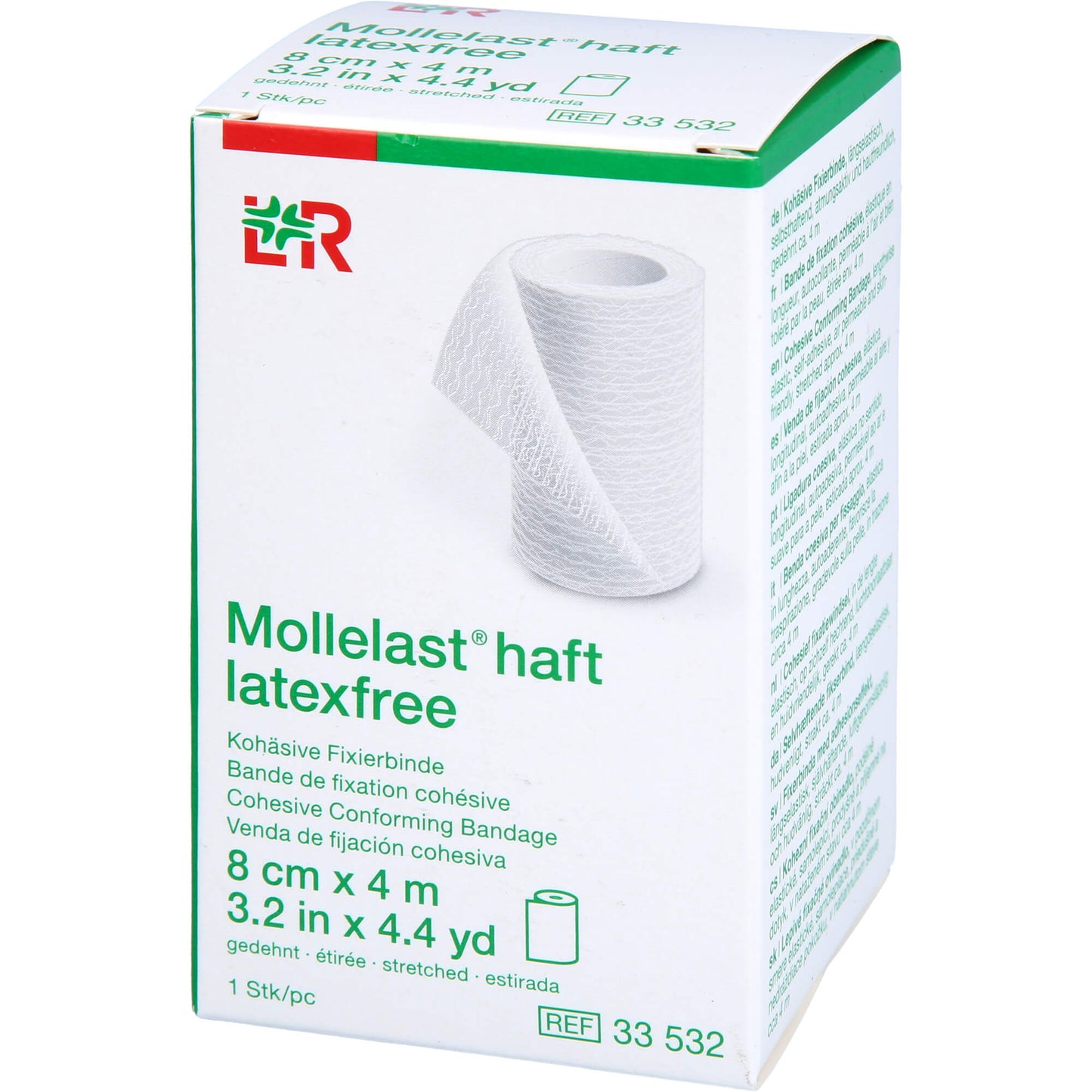 MOLLELAST haft Binden latexfrei 8 cmx4 m weiß 1 St
