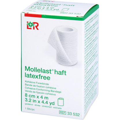 MOLLELAST haft Binden latexfrei 8 cmx4 m weiß 1 St