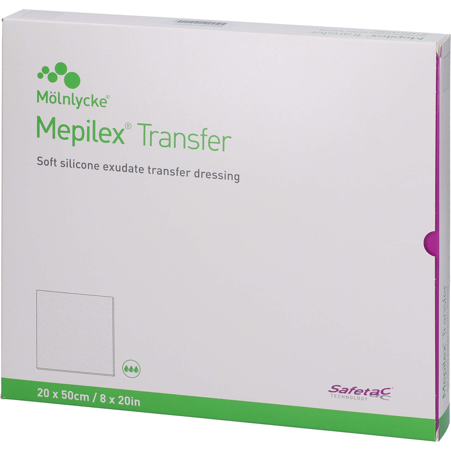 MEPILEX Transfer Schaumverband 20x50 cm steril 4 St