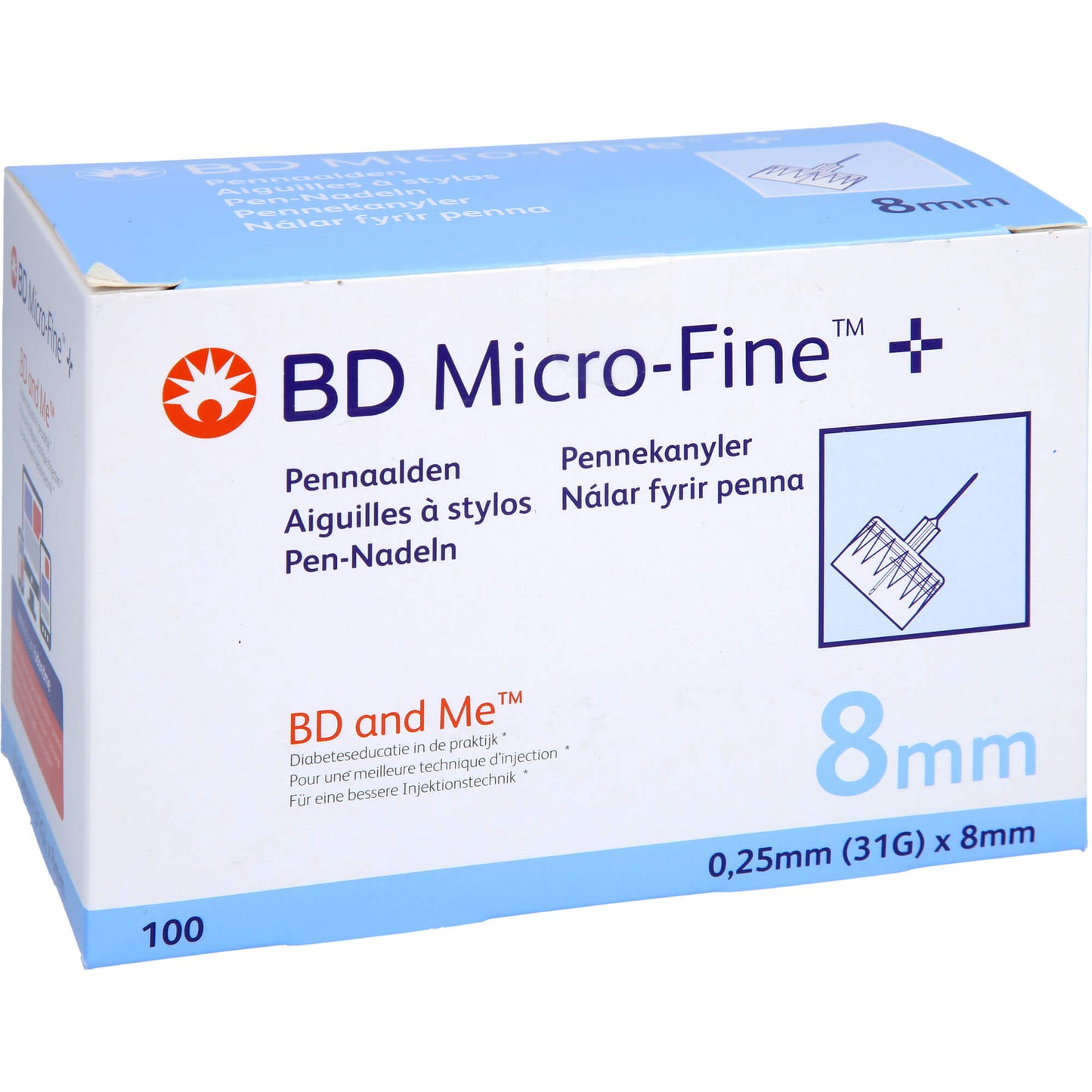 BD MICRO-FINE+ Pen-Nadeln 0,25x8 mm 31 G 100 St
