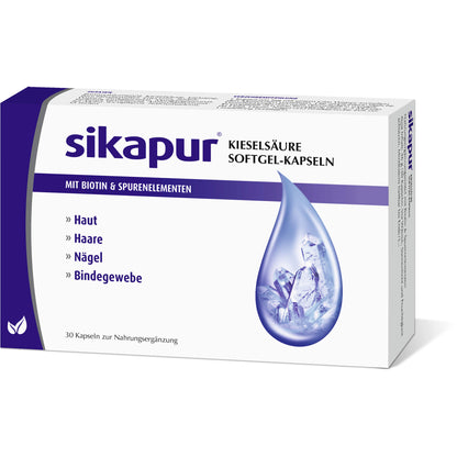 SIKAPUR Kieselsäure Softgel-Kapseln mit Biotin 30 St