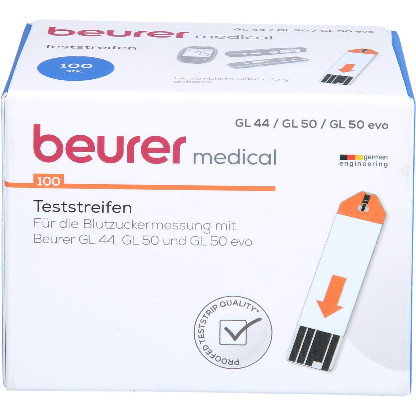 BEURER GL44/GL50 Blutzucker-Teststreifen 100 St