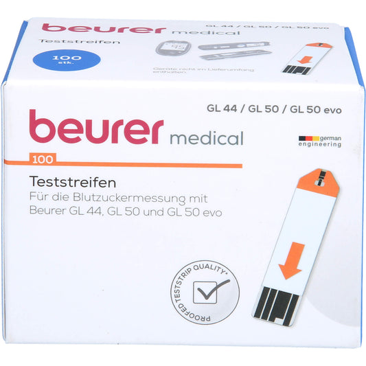 BEURER GL44/GL50 Blutzucker-Teststreifen 100 St