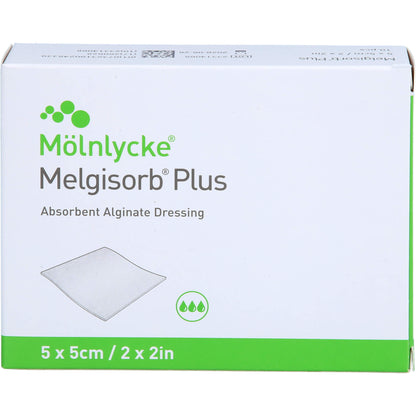 MELGISORB Plus Alginat Verband 5x5 cm steril 10 St