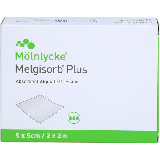MELGISORB Plus Alginat Verband 5x5 cm steril 10 St