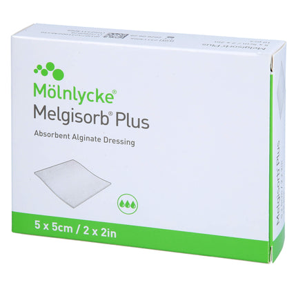 MELGISORB Plus Alginat Verband 5x5 cm steril 10 St