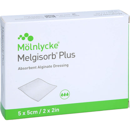 MELGISORB Plus Alginat Verband 5x5 cm steril 10 St