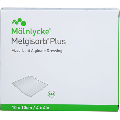 MELGISORB Plus Alginat Verband 10x10 cm steril 10 St