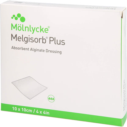 MELGISORB Plus Alginat Verband 10x10 cm steril 10 St