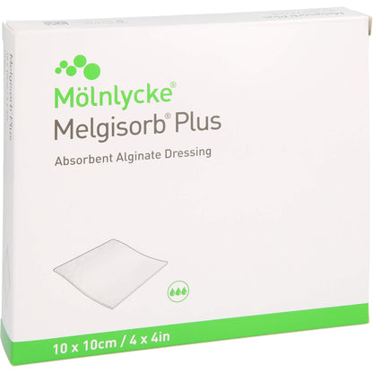MELGISORB Plus Alginat Verband 10x10 cm steril 10 St
