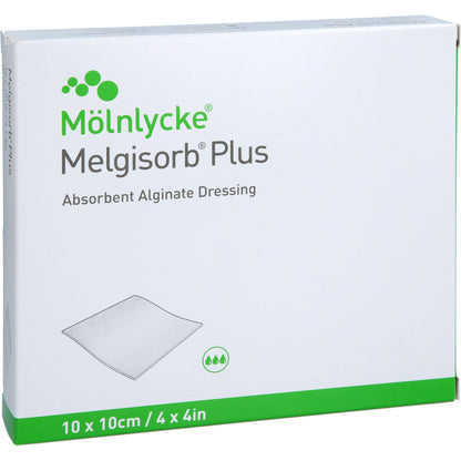 MELGISORB Plus Alginat Verband 10x10 cm steril 10 St