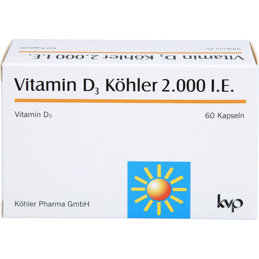 VITAMIN D3 KÖHLER 2.000 I.E. Kapseln 60 St