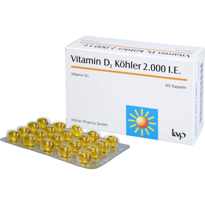 VITAMIN D3 KÖHLER 2.000 I.E. Kapseln 60 St