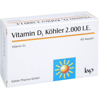 VITAMIN D3 KÖHLER 2.000 I.E. Kapseln 60 St