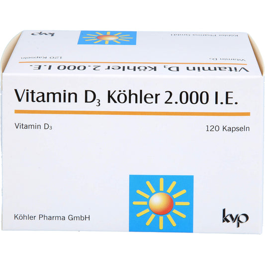 VITAMIN D3 KÖHLER 2.000 I.E. Kapseln 120 St