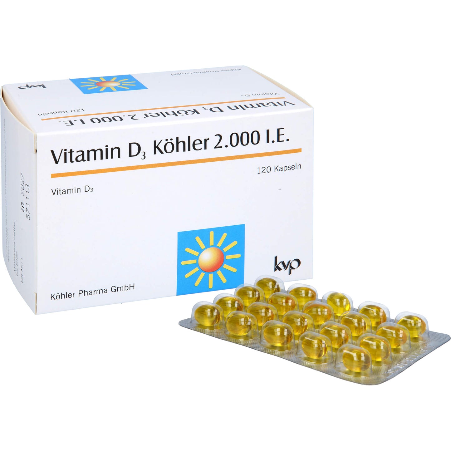 VITAMIN D3 KÖHLER 2.000 I.E. Kapseln 120 St
