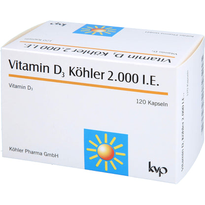 VITAMIN D3 KÖHLER 2.000 I.E. Kapseln 120 St
