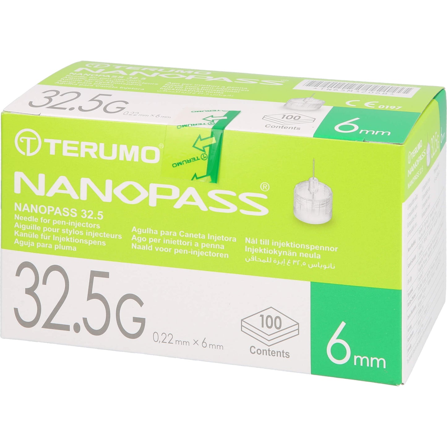 TERUMO NANOPASS 32,5 Pen Kanüle 0,22x6 mm 100 St