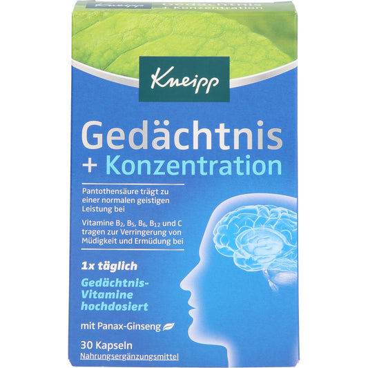 KNEIPP Gedächtnis+Konzentration Kapseln 30 St